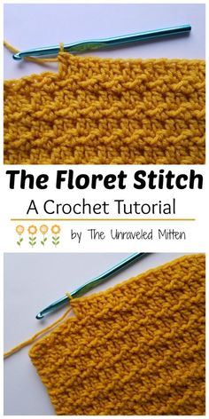 the floret stitch is an easy crochet pattern for beginners to knit