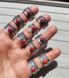 Elevate your style with this handmade Coral Spinner Ring! 💍✨ Perfect for weddings, anniversaries, and special occasions. Made with love from 925 silver plated brass in India. #HandmadeJewelry #SpinnerRing #VintageVibes #CoralRing #BohemianStyle  #eBay #eBayStore #eBaySeller #Nature #Beach #Gothic #FairytaleFantasy #Ethnic #Love #FlowersPlants #Beauty #Halloween Coral Rings, Fairytale Fantasies, Rings Handmade, Coral Ring, Rings Silver, Rings Jewelry Fashion, Ring Pictures, Spinner Ring, Spinner Rings