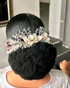 Afro Buns, Natural Bridal Hair, Bride Hairstyles Updo