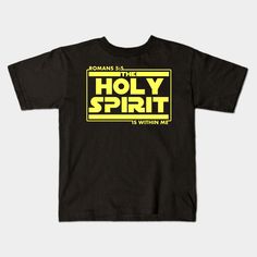 The Holy Spirit Is Within me - Romans 5:5 is a faith based Christian bible verse scripture quote for Christians, youth church pastors, moms, kids, and for the loved one in your life who love religious gifts. -- Choose from our vast selection of kids T-Shirts to match anything from your child's favorite design to unique, funny designs to make the perfect custom graphic children's T-Shirt. Put what they love on Toddler T-Shirts (Ages 1-3) or Youth T-Shirt sizes. Customize to the color they love! … Mens Christian Fruit Of The Spirit Shirts, Christian Shirts For Boys, Christian Shirts For Kids, Romans 5 5, Scripture Shirt For Kids, Christian Kids Shirts, Mens Christian Shirts Superhero, Scripture Quote, Romans 5