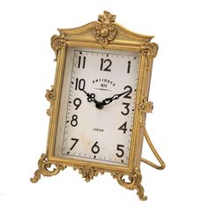 PRICES MAY VARY. 【 Dimensions 】 - 8.78 x 6.1 x 1.77 inches. This antique golden clock is the perfect size for a shelf mantel, or on any table top 【 Non-Ticking 】 - Quiet and smooth sweeping quartz movement and second hand, precise quartz movements ensure accurate time 【 Battery Operated 】- Decorative tabletop clock operates on a accurate quartz movement, energy saving and environmental protection. Powered by 1 AA battery (Not included) 【 Classy Vintage Style 】 - Our small desk clocks are made wi Small Desk Clock, Bathroom Counter Decor Ideas, Victorian Clocks, Bathroom Counter Decor, Retro Desk, Home Clock, Desk Clocks, Shelf Clock, Counter Decor