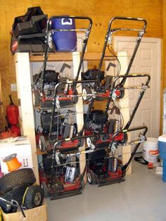 a garage filled with lots of tools and equipment