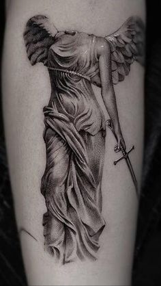 Romanticism Tattoo, Female Sculpture Tattoo, Men Dark Tattoos, Classic Art Tattoo Paintings, Hypatia Tattoo, Statues Tattoo, Classical Art Inspired Tattoos, Veiled Woman Tattoo, Renassiance Tattoo