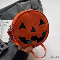 Lasaky - Cozy Halloween Crossbody Bag featuring a Pumpkin Trendy Halloween Shoulder Bag For School, Halloween School Crossbody Bag, Halloween School Shoulder Bag, Halloween Gift Crossbody Bag, Halloween Travel Crossbody Bag, Fall Orange Crossbody Bag, Orange Travel Bag For Halloween, Whimsical Fall, Cozy Halloween