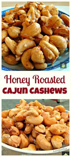 honey roasted cajun cashews are an easy and delicious side dish that is ready to be eaten