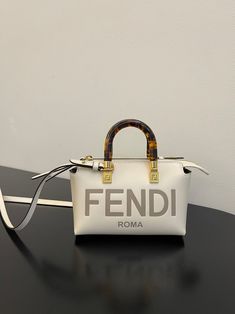 FI By The Way White Mini Bag For Woman 17cm/6.5in White Mini Bag, Fendi By The Way, Classy Purses, Fendi Mini, Fendi Bag, Girly Bags, Boston Bag, Branded Handbags, Fendi Bags