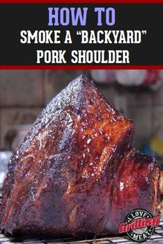 Picnic Shoulder Recipes, Pork Shoulder Smoker, Pork Picnic Shoulder Recipes, Cooking Pork Shoulder, Pork Picnic, Cabin Fun, Smoker Ideas, Bradley Smoker