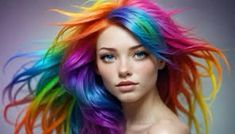 Rainbow Stuff, Girl Hair Drawing, Colorful Hairstyles, Tape In Hair Extensions, Rainbow Hair