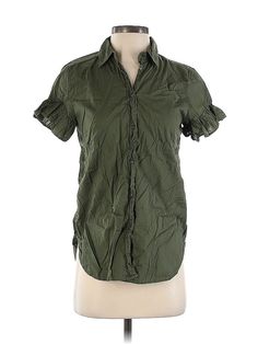 J.Crew Short Sleeve Button Down Shirt Size: 0 Tops - used. 100% COTTON | J.Crew Short Sleeve Button Down Shirt: Green Tops - Size 0 J Crew Shorts, Green Tops, Green Shorts, Short Sleeve Button, Short Sleeves Tops, Button Downs, J Crew, Button Down Shirt, Women Handbags