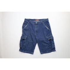 Vintage 90s Streetwear Mens 36 Distressed Baggy Loose Denim Cargo Shorts Jorts Mens Shorts Stains front right leg. Inner lining pockets discolored and pilled. Distressed and faded Mens size 36 Measurements are: 18 inches across the waist laid flat 13 inch inseam 26 inches from top to bottom Blue Cotton US Shipping is FREE Canada is $15 and International is $24 Check out my other items in my store! PR1489 Y2k Cotton Jean Shorts With Pockets, 90s Relaxed Fit Cotton Cargo Jeans, 90s Style Summer Cotton Cargo Jeans, Y2k Denim Blue Shorts With Pockets, Medium Wash Cotton Jean Shorts With Cargo Pockets, Denim Cargo Shorts Casual, Vintage Cotton Cargo Shorts With Pockets, Casual Cotton Cargo Short Jeans, Casual Short Cotton Cargo Jeans