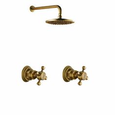 the shower head and hand shower faucet are both brass