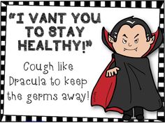 Keeping Healthy with Dracula Freebie School Nurse Elementary, Nurse Bulletin Board, Health Bulletin Boards, Cna School, Associates Degree In Nursing, Nursing School Prerequisites