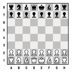 a black and white chess board with numbers on it