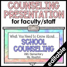 a poster with the words, what you need to know about school counseling and how it works