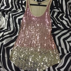 Xs Sequin Express Top! Ombr Color And Never Worn! All Sequin Still Attached And In Great Condition. Send Offers! Pink Tank Top For Summer Party, Casual Sequined Tank Top For Party, Pink Stretch Tank Top For Party, Pink Stretch Tank Top For Night Out, Pink Casual Sequined Tops, Casual Pink Sequined Tops, Pink Summer Party Tank Top, Pink Sequin Tank Top For Spring, Pink Sleeveless Sequined Tops