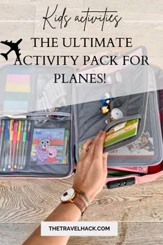 the ultimate kids's activity pack for planes with text overlay that reads, kids activities