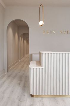 the front desk of skin avenue, an upscale boutique in london's west end