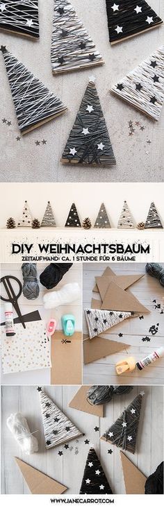 the instructions for how to make a diy weinhacht baum christmas tree