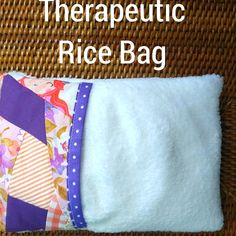 there are three pieces of fabric on top of each other with the words, therapeuti rice bag