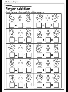 a printable worksheet for children to practice addition skills