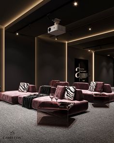 Cinema Room Interior Design, Golf Simulator Room, Penthouse Design, Home Theater Design, Theatre Room