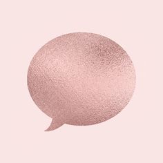 a pink background with a speech bubble in the shape of a circle on top of it