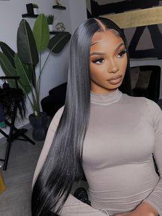 Hair Laid, Middle Part, Brazilian Human Hair, Hair Weave, Wig Styles, Black Girls Hairstyles, Lace Frontal Wig, Frontal Wigs