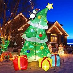 8ft Christmas Tree, Inflatable Christmas Decorations Outdoor, Holiday Inflatables, Decor Christmas Tree, Yard Decorations