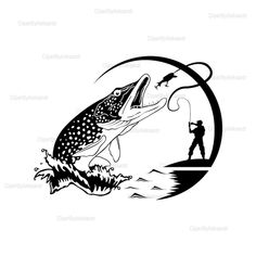 a man fishing in the water with a frog on it's back and an image of