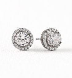 bridal earrings, stud earrings, wedding earrings, bridal jewelry, rose gold earrings, wedding accessories ► Spend $200 | Receive 10% OFF Your Order with Code: 10OFF200 ► Please note in your order when your wedding date is Timeless, 18K Rose Gold studs feature sparkling cubic-zirconia stones secured by triple-pronged settings. Complete your look with bouncy ringlets to enhance your bridal lush look. MATERIALS + MEASUREMENTS: - 18K Rose Gold or White Gold plated over Brass - Cubic Zirconia pave cr Wedding Earrings Silver, Rose Gold Earrings Wedding, Stud Earrings Wedding, Silver Earrings Wedding, Wedding Earrings Studs, Silver Bridal Earrings, Bridesmaid Earrings Gold, Crystal Earrings Wedding, Gold Bridal Earrings