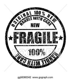 a stamp with the words fragile written in black on a white background stock photo, images and