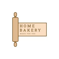 HomeBakery, Made For You Logo #makealogo Bake Logo Design, Minimalism Aesthetic, Baking Logo Design, Food Logo Design Inspiration, Cafe Logo Design, Bakery Design Interior, Baking Logo, Florist Logo, Cake Logo Design