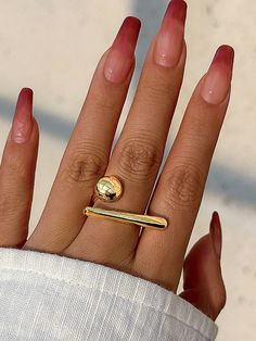 Geometric Ringent Rings Accessories SILVER-One_size Army Letters, Gold Jewelry Aesthetic, Rings Accessories, Jewelry Aesthetic, Round Rings, Silver Accessories, Couple Rings, Girls Jewelry, Sophisticated Design