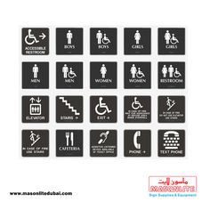 various signs showing different types of restrooms