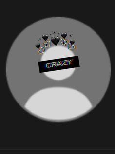 the logo for crazyy is displayed on a dark background with hearts and stars around it