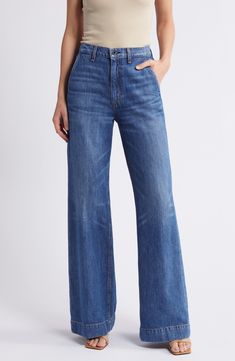 ASKK NY Wide Leg Jeans | Nordstrom Wide Jean Outfits, Jeans Trousers Women, Hipster Clothing, High Waisted Wide Leg Jeans, Clothing Board, Summer Wardrobe Essentials, Jeans Outfits, Moda Chic, Fashion Wishlist