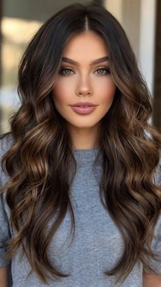 How to Achieve Dark Fall Hair Colors for Brunettes Long with Balayage Highlights Dark Roots Brunette Balayage, Trendy Hairstyles For Fall 2024, Low Maintenance Dimensional Brunette, Fall Hair Color For Brunettes Long, Hair With Hazel Eyes, Autumn Brunette Hair, Brunette Hair Fall, Dark Fall Hair Color Ideas, Brunette Color Melt