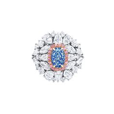 Emilio Jewelry, Blue Diamond Ring, Expensive Jewelry, Three Stone Rings, Dream Jewelry, Blue Diamond, Three Stone, Diamond Ring, Pure Products