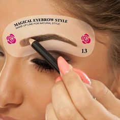 - 24 Pieces With Various Shapes - Stencil Template Set - Beginner Friendly - Eyebrow Shaping - Plastic Material - Height: 0.2" - Length: 3.54" - Width: 1.9" - Reusable - Flawless Eyebrows - Hold Tool To Brow And Fill In Shape Eyebrow Shaping Tool, Eyebrow Template, Makeup Stencils, Eyebrow Stamp, Eyebrow Shaper, Beauty Eyebrow, Eyebrow Grooming, Make Up Tools, Eyebrow Kits