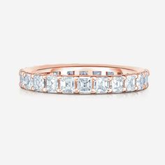 This classic Asscher cut diamond eternity band makes a perfect wedding band. Platinum or 14k solid gold Diamonds: F/G color VS clarity 1.92 carats, 24 diamonds (~.08 pt each) Carat total weights based on finger size 6 3.02 mm width We recommend ordering 1/4 of a size up from your true finger size to avoid a snug fit, as eternity bands cannot be resized Formal Eternity Band With Asscher Cut Diamond, Asscher Cut Cubic Zirconia Eternity Band For Formal Occasions, Classic Asscher Cut Diamond White Eternity Band, Formal Asscher Cut Cubic Zirconia Eternity Band, Cubic Zirconia Eternity Band With Asscher Cut Prong Setting, Timeless Asscher Cut Channel Set Jewelry, Classic Asscher Cut Cubic Zirconia Eternity Band, Luxury Asscher Cut Eternity Band For Wedding, Timeless Emerald Cut Eternity Band With Single Cut Diamonds