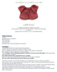 a knitted sweater is shown with instructions for the knitting pattern and instructions on how to sew it