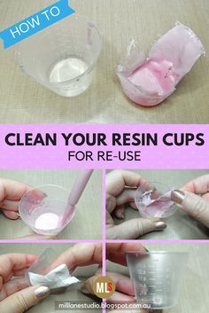 how to clean your resin cups for re - use with the help of gelatin