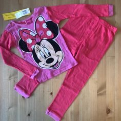 100% Authentic, Brand New With Tags - Featuring Minnie Mouse - Cotton - Snug Fit, So Size Up If You Would Like A Looser Fit (21mw297glldz) Disney Pink Cotton Sets, Pink Disney Cotton Set, Pink Disney Long Sleeve Sleepwear, Mickey Mouse Long Sleeve Sleepwear For Loungewear, Minnie Mouse Cotton Sleepwear, Minnie Mouse Cotton Sleepwear For Sleepover, Minnie Mouse Cotton Sleepwear For Pajama Party, Cute Mickey Mouse Sleepwear For Loungewear, Cute Mickey Mouse Sleepwear Loungewear