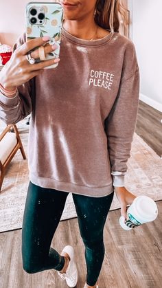 Coffee please !!! Love this cute and comfy sweatshirt. Perfect for running errands or lounging. #coffee #graphic # sweatshirt #pinklily Follow my shop @torigerbig on the @shop.LTK app to shop this post and get my exclusive app-only content! #liketkit #LTKcurves #LTKstyletip #LTKSeasonal @shop.ltk https://liketk.it/3ysWu Graphic Tees Ideas Shirt Designs, Vinyl Sweatshirt Ideas Cricut, Trending Sweatshirt Designs, Coffee Colored Crew Neck T-shirt For Everyday, Cricut Sweatshirt Ideas Women, Coffee Shirt Ideas, Cricut Sweatshirt, Coffee Sweatshirt Design, Cricut Sweatshirt Ideas