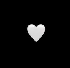 a white heart on a black background