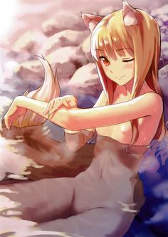 Animal Ears Anime, Holo Wallpapers, Spice And Wolf Holo, Echii Anime, Wolf Tail, Monster Girl Encyclopedia, Alien Drawings, Anime I, Spice And Wolf