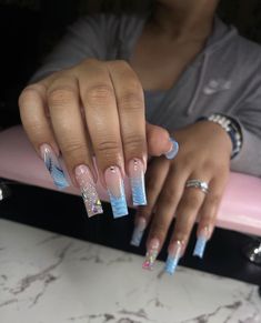 Colored Acrylic Nails Short, Disney Acrylic Nails, Acrylic Nails Short, Acrylic Nail Set, Drip Nails, Colored Acrylic Nails, Colored Acrylic