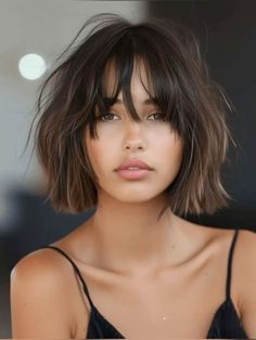 Top 50 Short Bob Hairstyles for Women in 2024 (Detailed Gallery + Video) | 50 Stunning Short Bob Hairstyles for Women Trending in 2024 | Aesthetic Women's Hairstyles & Haircut Inspo Messy Bob Haircut, Choppy Hairstyles, Messy Haircut, Messy Bob Hairstyles, Messy Bob, Bob Hairstyles With Bangs, Bob Haircut With Bangs