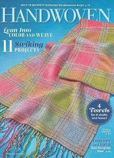 Each issue offers a stunning collection of enticing weaving projects. But the magazine is more than that: it's a pattern book, and weave structure textbook, it's a place to discover original designs, and find solutions to weaving challenges. For over 20 years Handwoven has been an indispensable resource for weavers. Weaving Kit, Heddle Loom, Weaving Projects, Weaving Patterns, Yarn Needle, Pattern Download, Pattern Books, Digital Magazine, Contrasting Colors