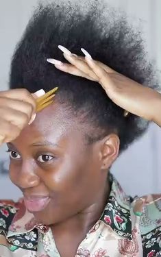 How Do I Style My Short Natural Hair, How To Style Short African Hair, Cute Hairstyles For Short 4c Natural Hair Straight, Afro Hairstyles For Short Hair, How To Style Short Black Hair, How To Style Natural Hair 4c, How To Style 4c Hair Without Gel, Afro Twist Hairstyles Short Natural Hair, Simple Hairstyle For Natural Hair